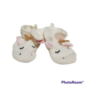 Unicorn House Slippers Girls Toddlers Velcro Strap and Closure